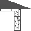  antracitszürke pavilon szúnyoghálóval 4 x 3 x 2,73 m 180 g/m²
