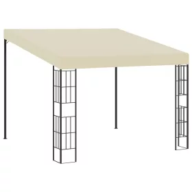  krémszínű falra szerelhető szövetpavilon 3 x 3 m
