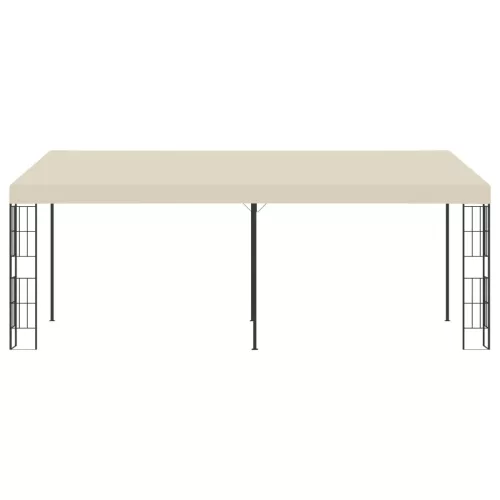  krémszínű falra szerelhető szövetpavilon 3 x 6 m