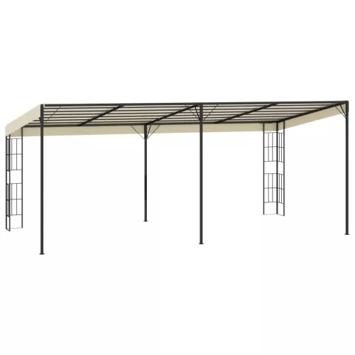  krémszínű falra szerelhető szövetpavilon 3 x 6 m