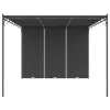  antracitszürke kerti pavilon oldalfüggönnyel 4 x 3 x 2,25 m