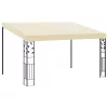  krémszínű falra szerelhető pavilon 4 x 3 x 2,5 m