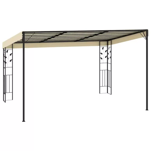  krémszínű falra szerelhető pavilon 4 x 3 x 2,5 m