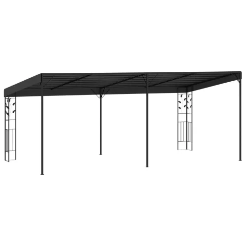  antracitszürke falra szerelhető pavilon 6 x 3 x 2,5 m 