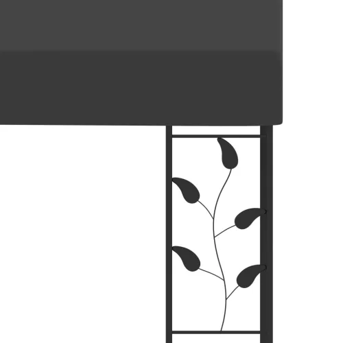  antracitszürke falra szerelhető pavilon 6 x 3 x 2,5 m 