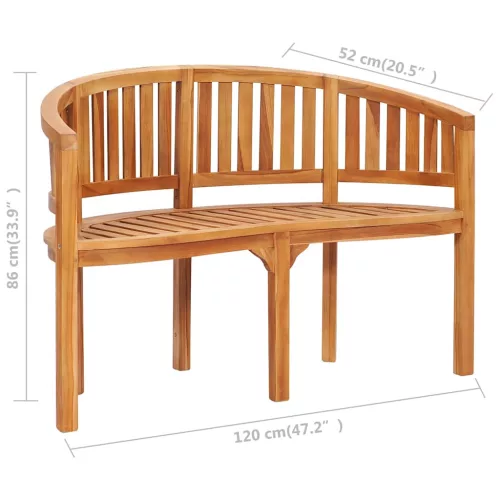  tömör tíkfa banán alakú pad 120 cm