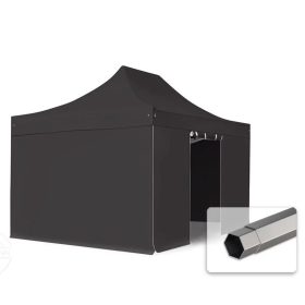   TP 3x4,5m összecsukható 750N acél vázas pavilon, ablak nélkül - fehér