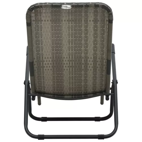  szürke összecsukható polyrattan napozóágy