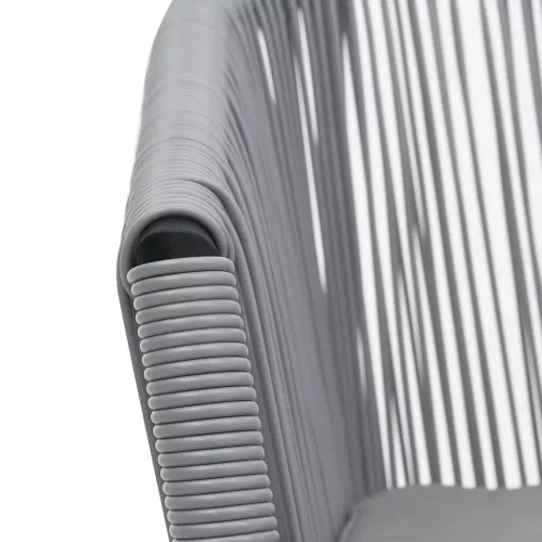  2 db antracitszürke PE rattan kerti szék