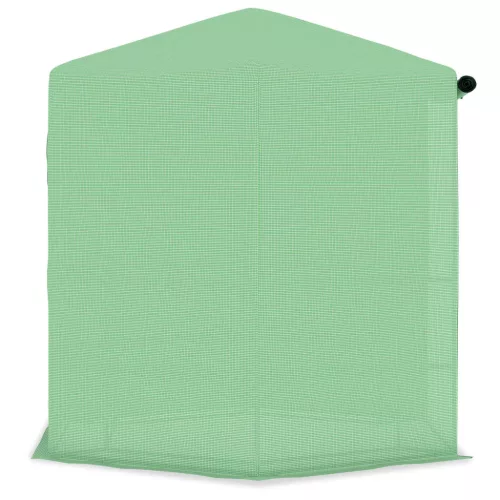  acél melegház polcokkal 227 x 223 cm