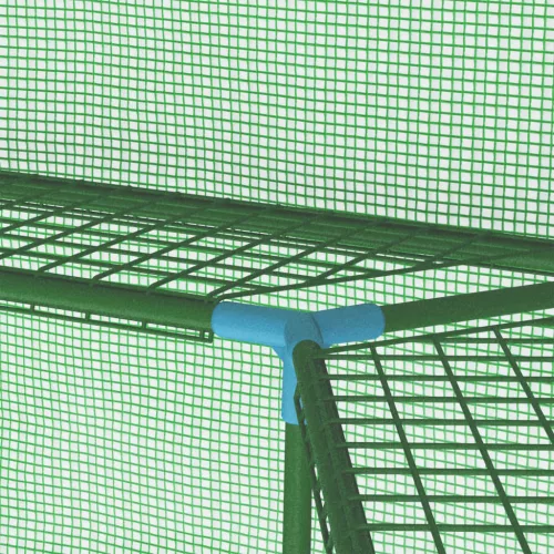  acél melegház polcokkal 227 x 223 cm