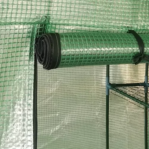  acél melegház polcokkal 143 x 143 x 195 cm