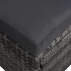  9 részes antracitszürke kerti polyrattan ülőgarnitúra párnákkal
