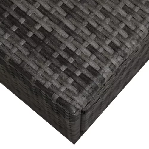  9 részes antracitszürke kerti polyrattan ülőgarnitúra párnákkal