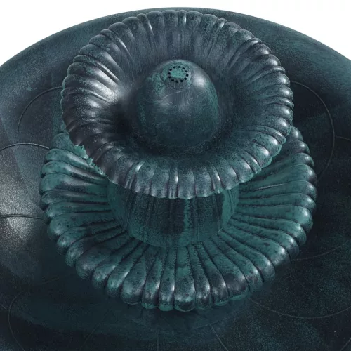  zöld műanyag madárfürdető szökőkúttal 50 x 91 cm