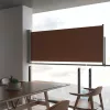  barna behúzható oldalsó teraszi napellenző 100 x 300 cm