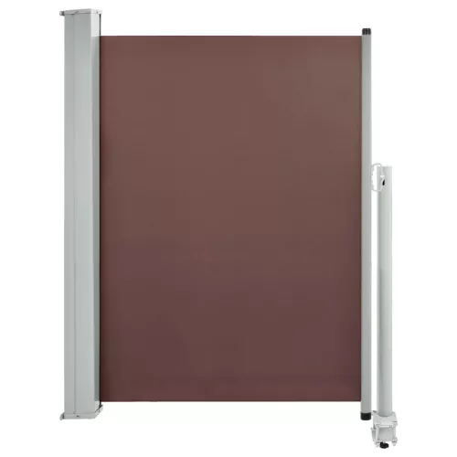  barna behúzható oldalsó teraszi napellenző 100 x 300 cm
