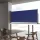  kék behúzható oldalsó teraszi napellenző 100 x 300 cm