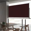  barna behúzható oldalsó terasz napellenző 160 x 300 cm