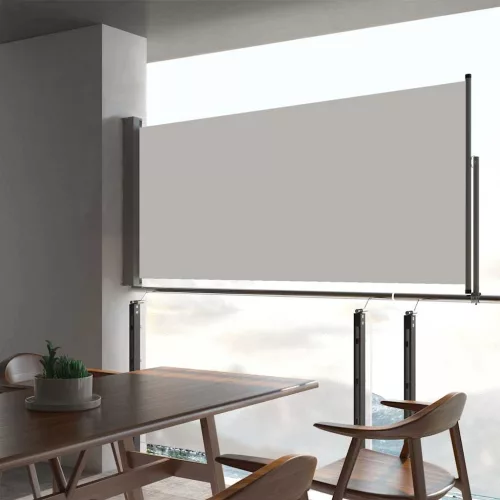  krémszínű kihúzható oldalsó terasz napellenző 60 x 300 cm