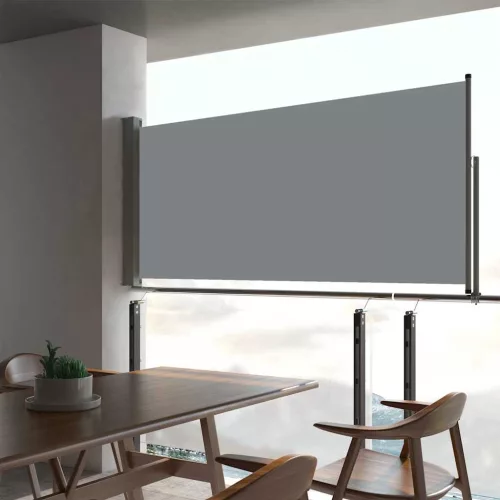  szürke kihúzható oldalsó terasz napellenző 60 x 300 cm