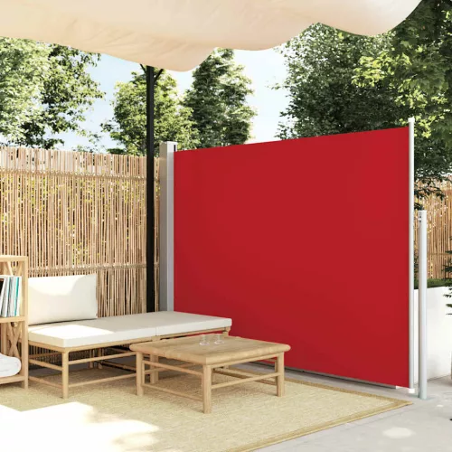  piros kihúzható oldalsó teraszi napellenző 170 x 300 cm