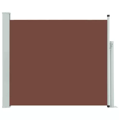  barna behúzható oldalsó teraszi napellenző 100 x 300 cm