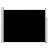  fekete kihúzható oldalsó teraszi napellenző 140 x 500 cm