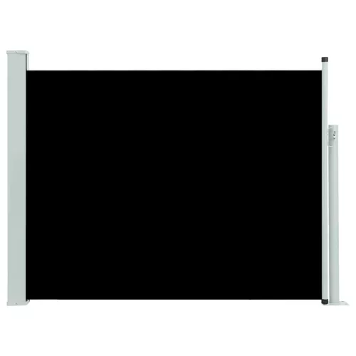  fekete kihúzható oldalsó teraszi napellenző 140 x 500 cm