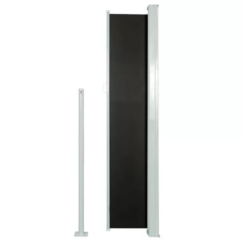  fekete kihúzható oldalsó teraszi napellenző 140 x 500 cm