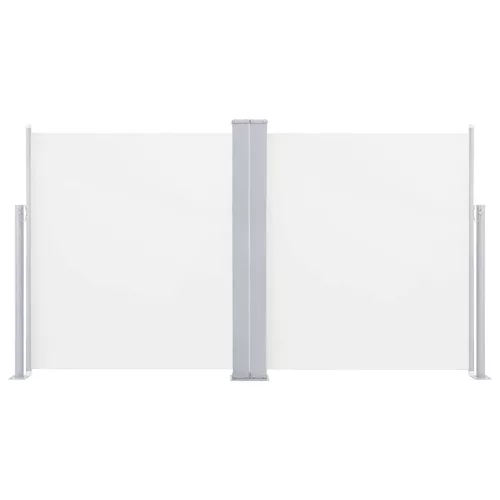  krémszínű behúzható dupla teraszi napellenző 170 x 600 cm 