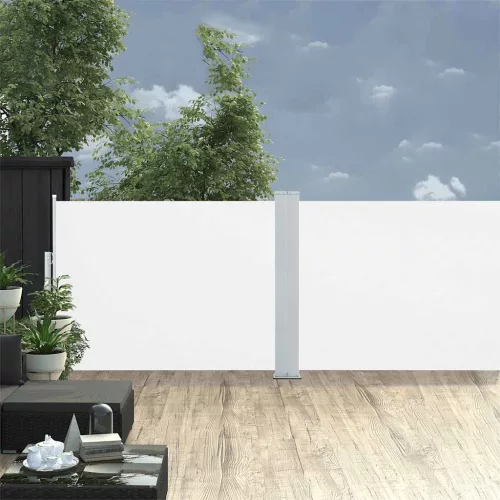  krémszínű behúzható oldalsó napellenző 100 x 1000 cm