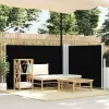 fekete behúzható oldalsó napellenző 120 x 1000 cm