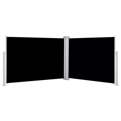  fekete behúzható oldalsó napellenző 120 x 1000 cm