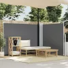  antracitszürke behúzható oldalsó napellenző 140 x 1000 cm 