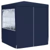  kék rendezvénysátor oldalfalakkal 2 x 2 m 90 g/m²