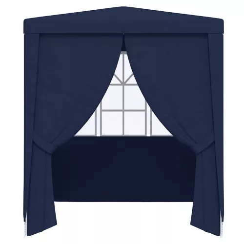  kék rendezvénysátor oldalfalakkal 2 x 2 m 90 g/m²