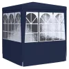  kék rendezvénysátor oldalfalakkal 2 x 2 m 90 g/m²