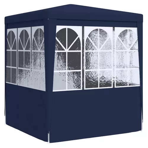  kék rendezvénysátor oldalfalakkal 2 x 2 m 90 g/m²
