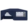  kék rendezvénysátor oldalfalakkal 4 x 6 m 90 g/m²