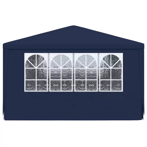  kék rendezvénysátor oldalfalakkal 4 x 6 m 90 g/m²