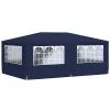  kék rendezvénysátor oldalfalakkal 4 x 6 m 90 g/m²