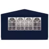  kék rendezvénysátor oldalfalakkal 4 x 9 m 90 g/m²