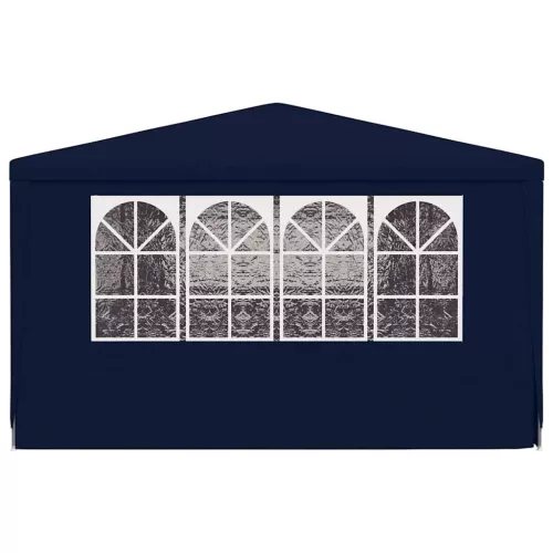  kék rendezvénysátor oldalfalakkal 4 x 9 m 90 g/m²