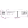  kék rendezvénysátor oldalfalakkal 4 x 9 m 90 g/m²