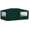  zöld rendezvénysátor oldalfalakkal 4 x 6 m 90 g/m²