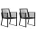  2 db fekete PVC rattan kerti szék