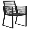  2 db fekete PVC rattan kerti szék