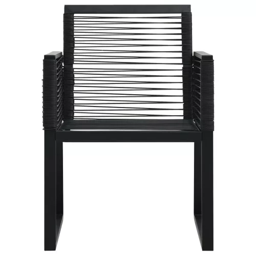  2 db fekete PVC rattan kerti szék