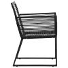  2 db fekete PVC rattan kerti szék